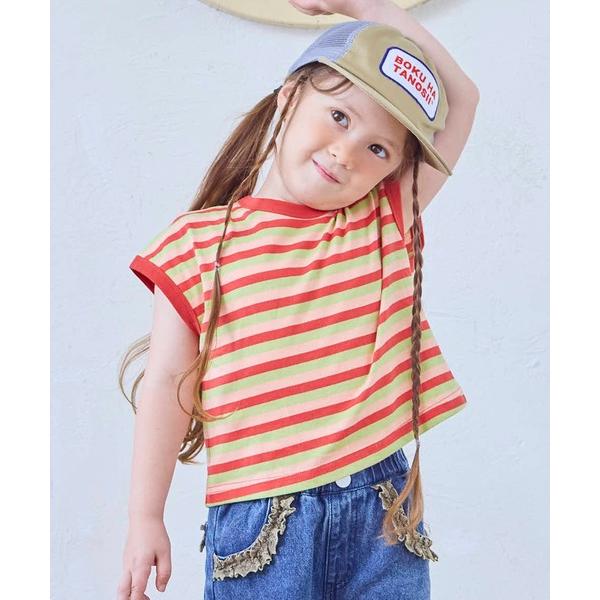 tシャツ 先染めボーダーリンガーTシャツ キッズ 子供服 男の子 女の子