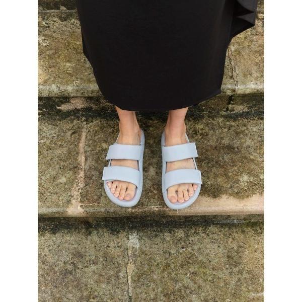 「ECCO」 フラットサンダル 36 ブルー レディース