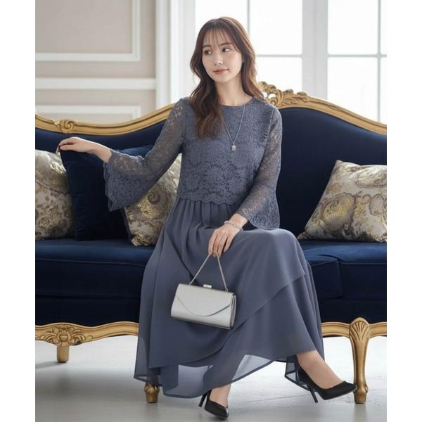「Cinderella」 7分袖ワンピース X-LARGE ブラック レディース
