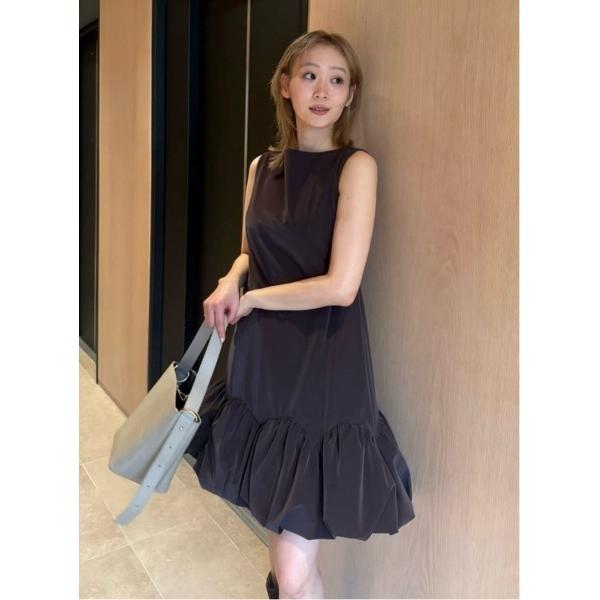 ワンピース バックオープンバルーンミニドレス