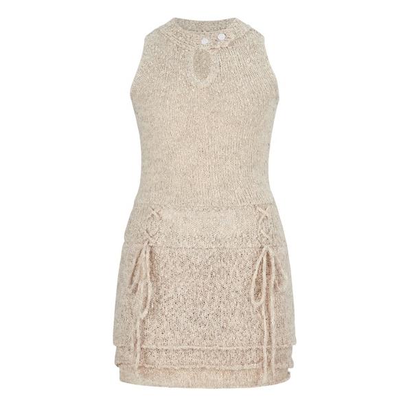 ワンピース Texture Frill Mini Dress