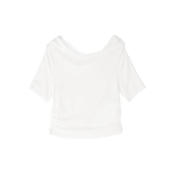 tシャツ CLANE/クラネ/DRAPED OFF SHOULDER H/S TOPS レディース