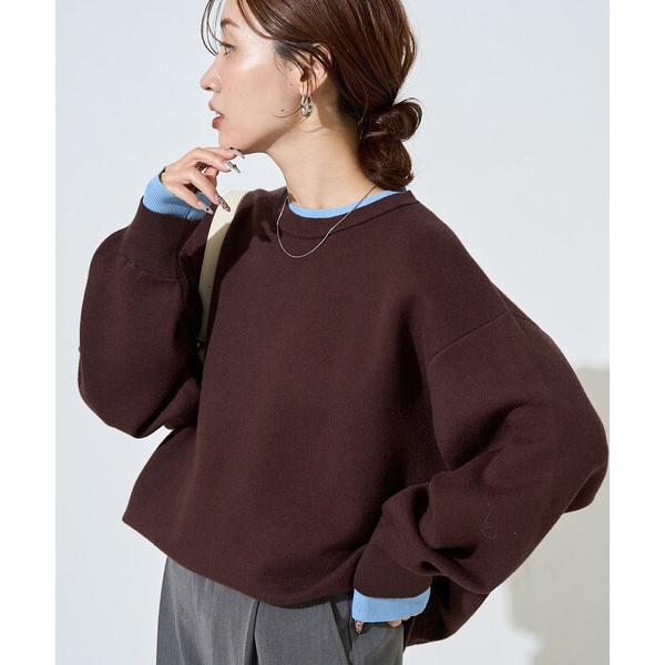 tシャツ 限定展開　接結 配色 カラー ニット プルオーバー レディース