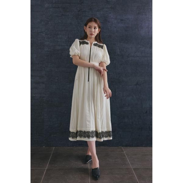 ワンピース 半袖 Aurelia Front Zip Dress