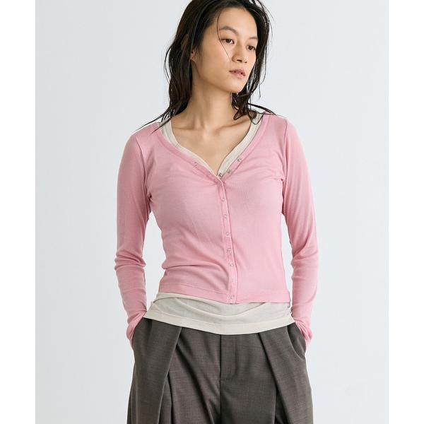 tシャツ 「CLANE/クラネ」CURVED NECK LAYERED SET TOPS/カーブネックレイヤードセットトップス レディース