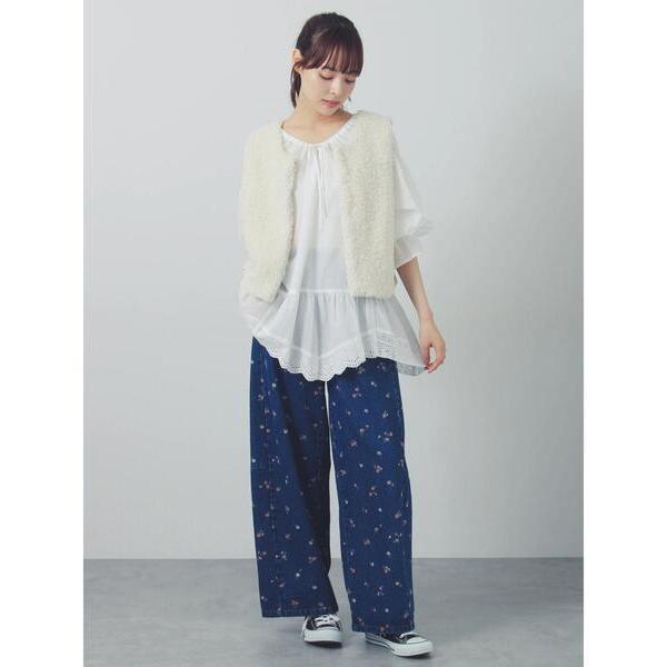 ワイドパンツ パンツ デニムワイドバレルパンツ「WEB限定SS・XLサイズ」 レディース