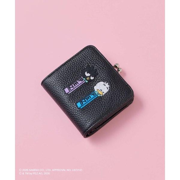 二つ折り 二つ折り財布 財布 「はぴだんぶい×PEZ(ペッツ) ×ear」　本革がま口折り財布 レディース