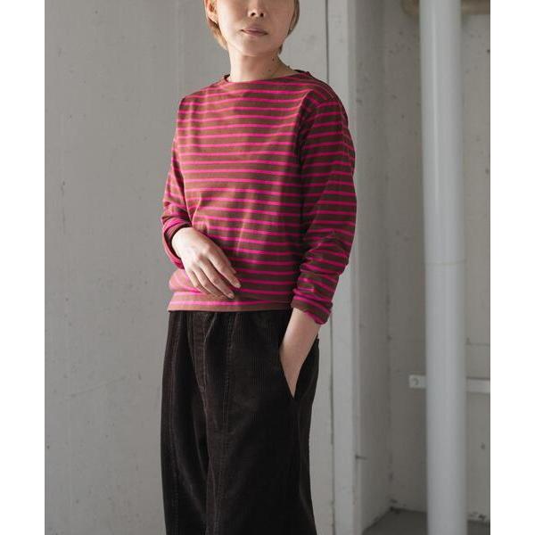 tシャツ FORK＆SPOON　ボートネックボーダー レディース