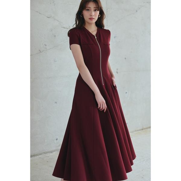 ワンピース Front Zip Long Dress