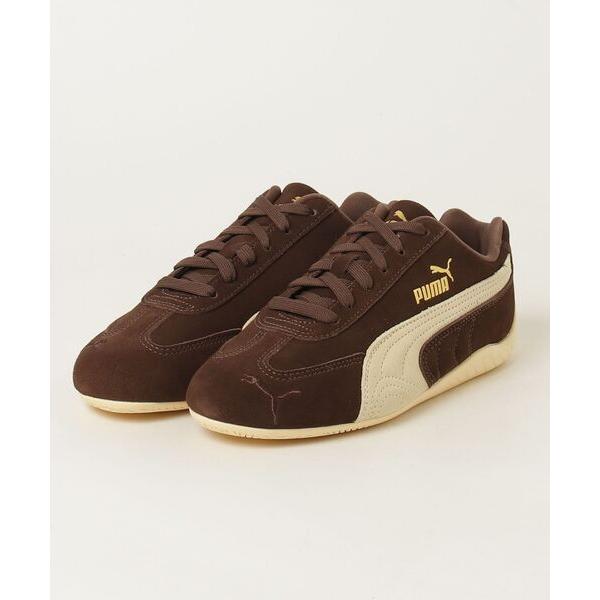 「PUMA」 ローカットスニーカー 24cm ブラウン レディース