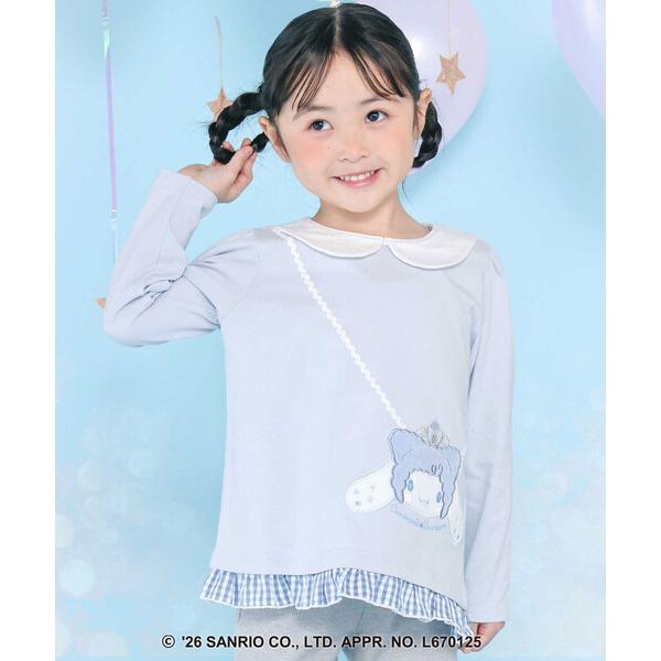 tシャツ 「サンリオキャラクターズｘSLAPSLIP」襟付き裾フリル長袖Tシャツ(80~130cm) キッズ 子供服 女の子