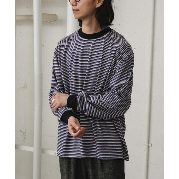 tシャツ FORK＆SPOON　プレーティングボーダーロングスリーブTシャツ メンズ