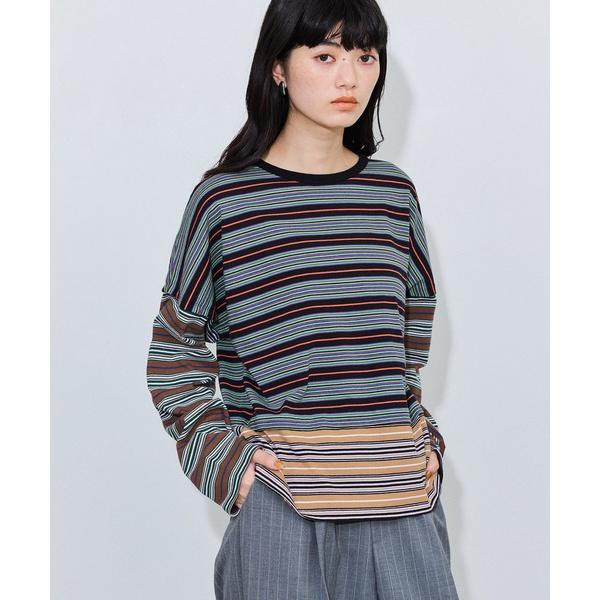tシャツ 「Girls Department Club for ADAM ET ROPE’」TRIPLE BORDER LAYER LS EX レディース