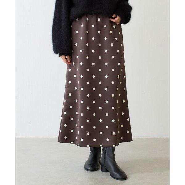 ロング スカート ドットサテンマーメイドスカート