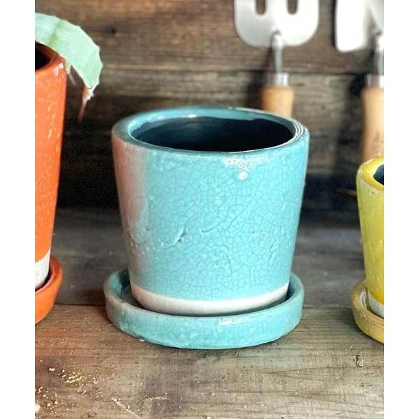 花瓶 COLOR GLAZED POT/4号 植木鉢（Yahoo!・ZOZOTOWN Yahoo!店）