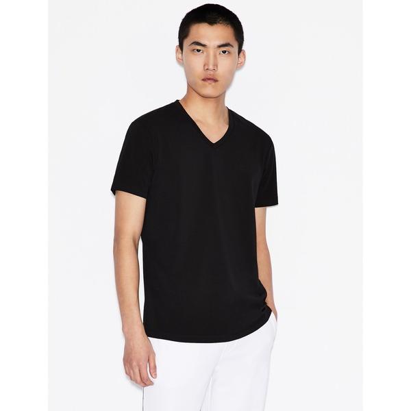 tシャツ Tシャツ 【A|Xアルマーニ エクスチェンジ】 サークルロゴ 半袖VネックTシャツ/SLIM