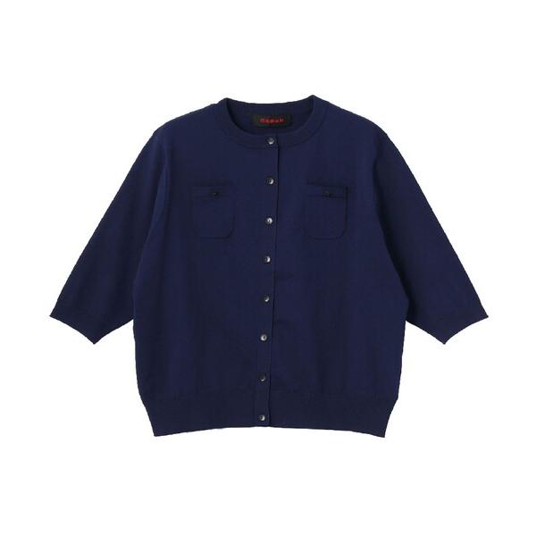 カーディガン CABaN ファインポリエステル ハーフスリーブポケットカーディガン レディース の商品画像