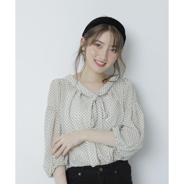 シャツ ブラウス 前後２ｗａｙシアードットブラウス