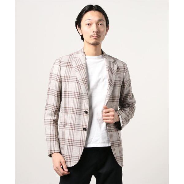 De Petrillo デ ペトリロ チェック テーラード ジャケット 44 S J3115 美品 デペトリロ Posillipo チェック柄 テーラード