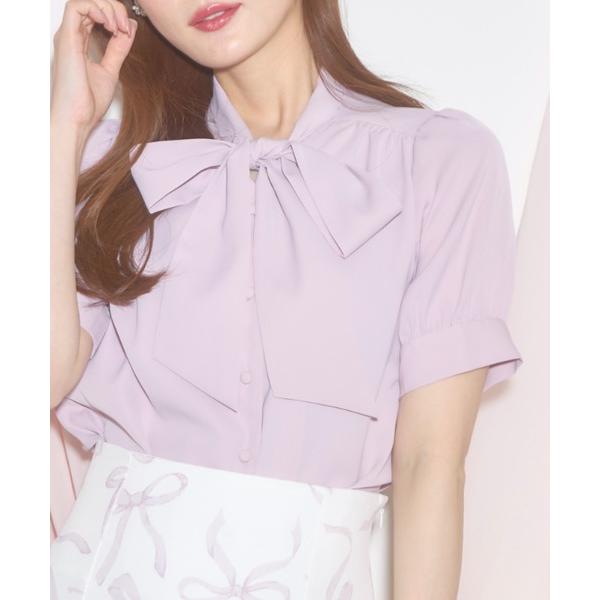 ブラウス シャツ 「ZOZO限定再販」ボウタイりぼん半袖ブラウス レディース の商品画像