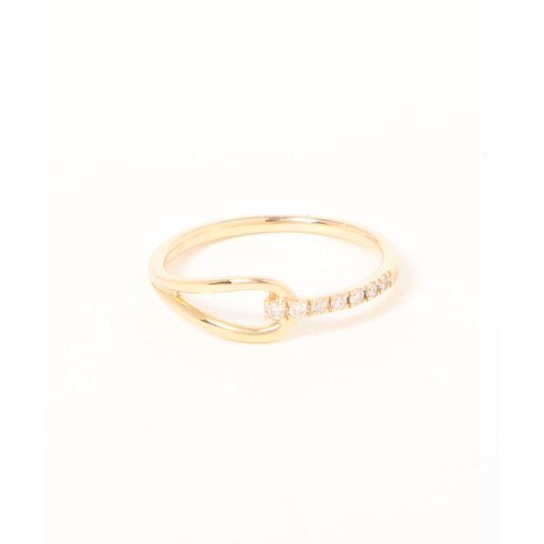 指輪 K18ダイヤデザインリング