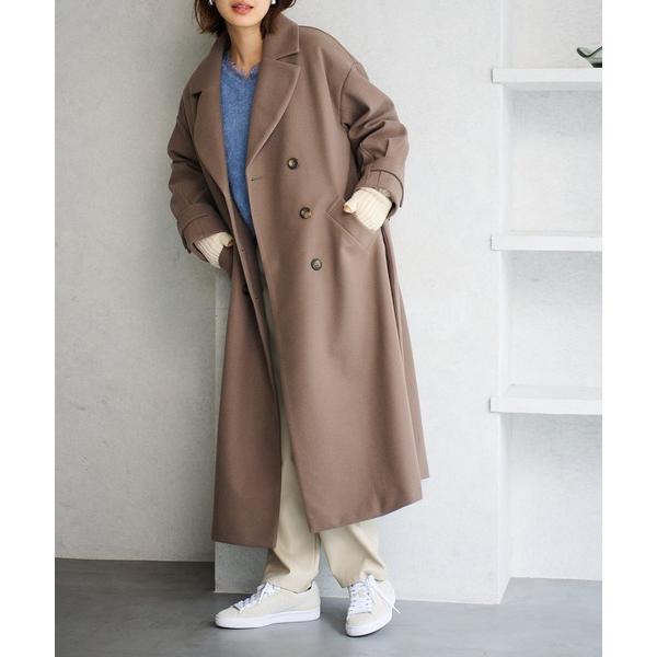 lawgy リバーシブルコート　ブラウン　淡色コーデ lawgy（ラウジー）の「cape arrange long coat（その他アウター