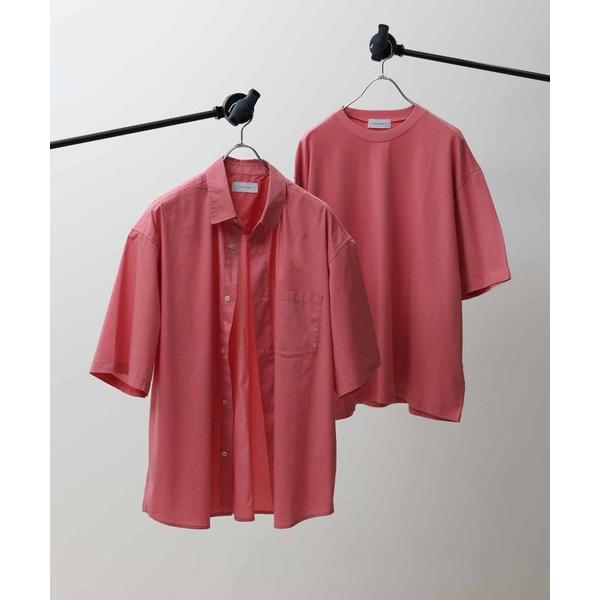 シャツ ブラウス セイムカラー シャツ＆Tシャツ/アンサンブル/2枚セット