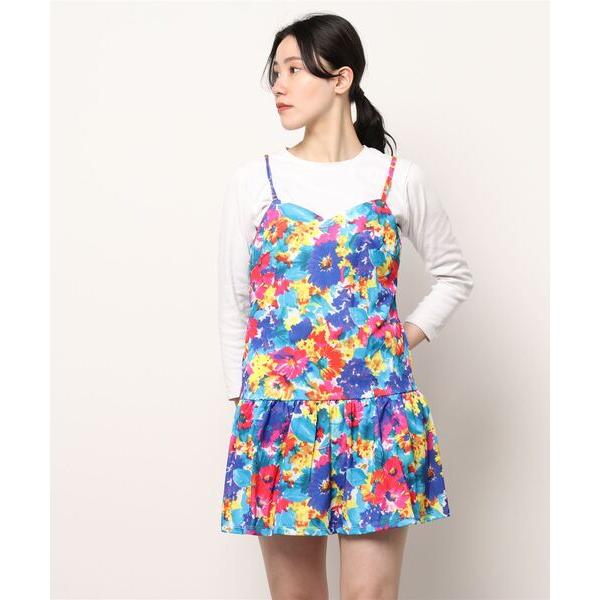 ワンピース 「km」 「rienda suelta」 プリントキャミソールワンピース ゴルフウエア
