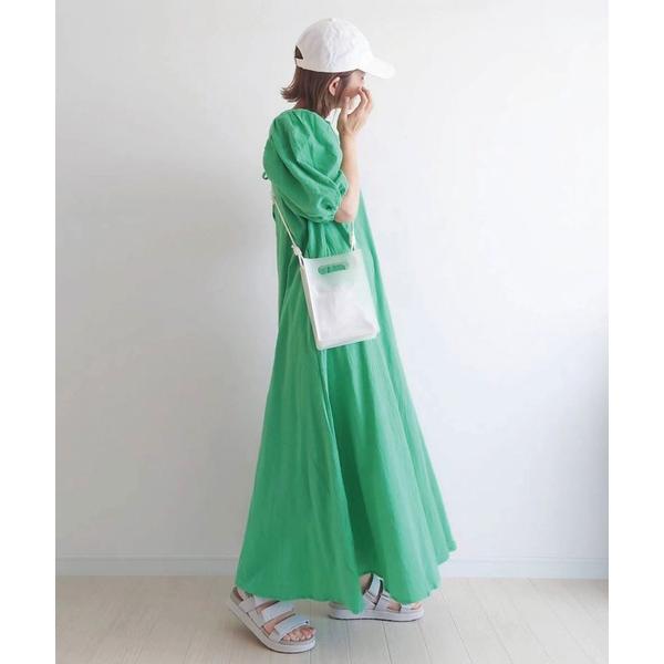 ワンピース CORNERS by yui　ボリュームスリーブバックリボンワンピース の商品画像