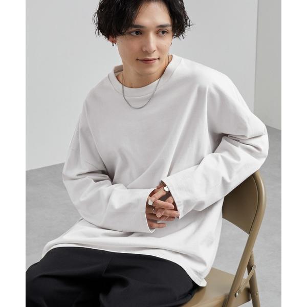 tシャツ リラックスルーズベーシックT オーバーサイズ ラスティックコットン L/Sカットソー メンズ レディース（Yahoo!・ZOZOTOWN Yahoo!店）