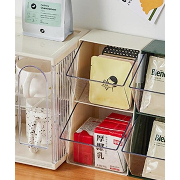 収納 斜め収納ラック　仕切り卓上収納ボックス の商品画像