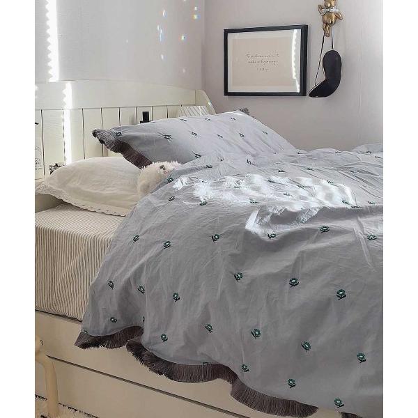 ベッド 寝具 Casselini HOME(キャセリーニ ホーム)フリンジ掛布団カバー の商品画像