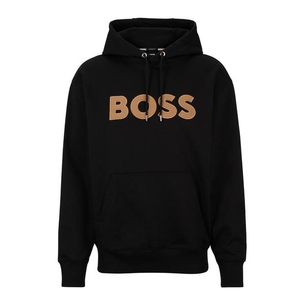 未使用級ヒューゴボス現行ドライバーズニットブルゾンロゴ黒3L