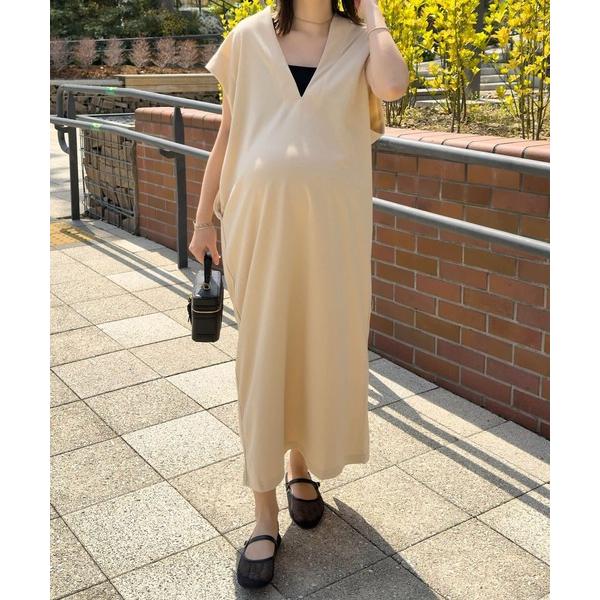 マタニティ ポンチキーネックワンピース（Yahoo!・ZOZOTOWN Yahoo!店）