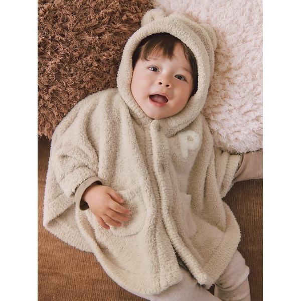 出産祝い 「ONLINE限定カラーあり」「BABY」パウダーベアポンチョ