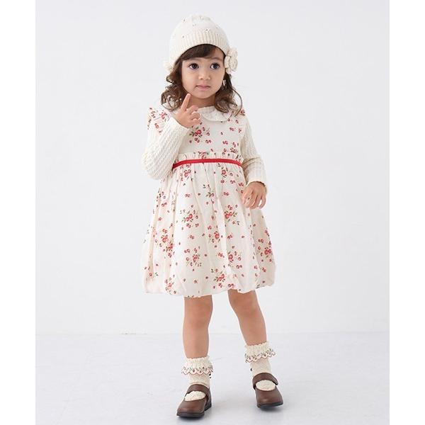 ワンピース 野イチゴ袖なしバルーンワンピース