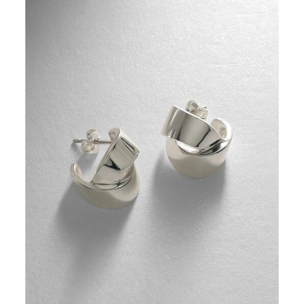 ピアス シルバー フォールディングピアス オーバーラップ レディース