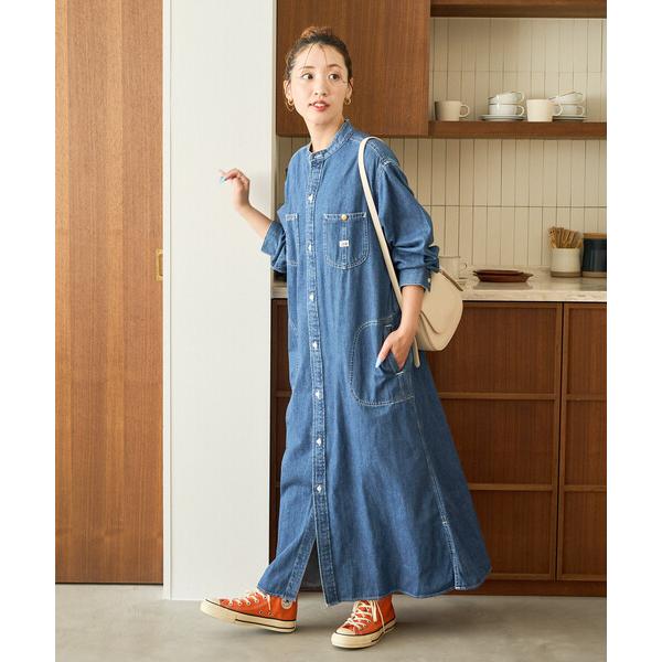 ワンピース 限定展開 Lee/リー 別注 FLARE MAXI ONEPIECE/フレア マキシ ワンピース（デニム）