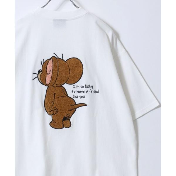 tシャツ 2025SS Tom＆Jerry/トムとジェリー キャラクター ヴィンテージプリント フロント バックサガラ刺繍 オーバーサイズ半袖Tシャツ の商品画像