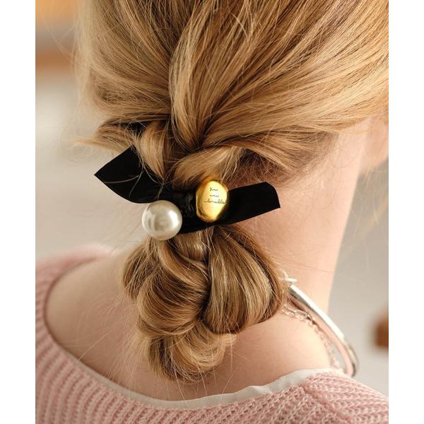 ヘアゴム パールリボンヘアゴム の商品画像