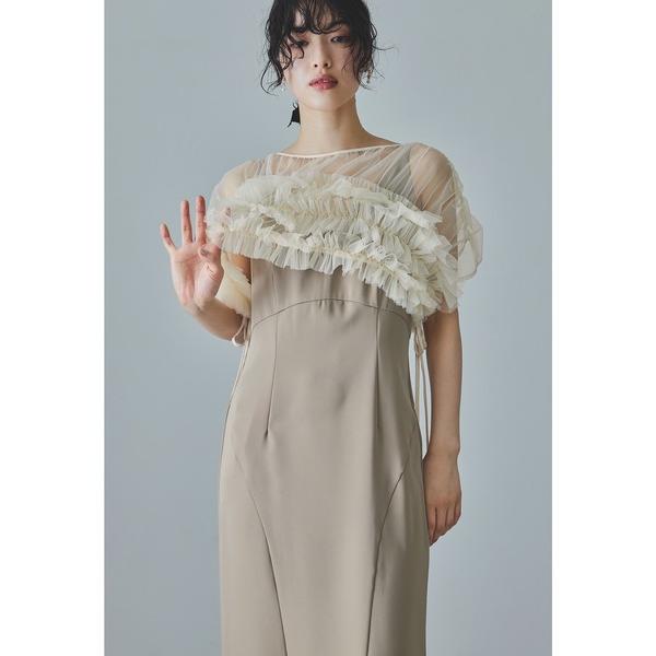 ドレス ボリュームソフトチュールドレス 結婚式 パーティードレス オケージョンドレス 同窓会 お呼ばれワンピース の商品画像