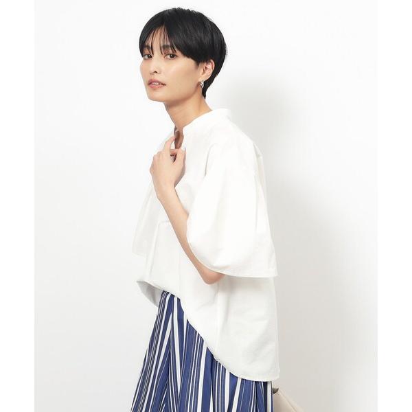 シャツ ブラウス サッカースキッパーフレアスリーブブラウス 「洗濯機洗い可」 レディース