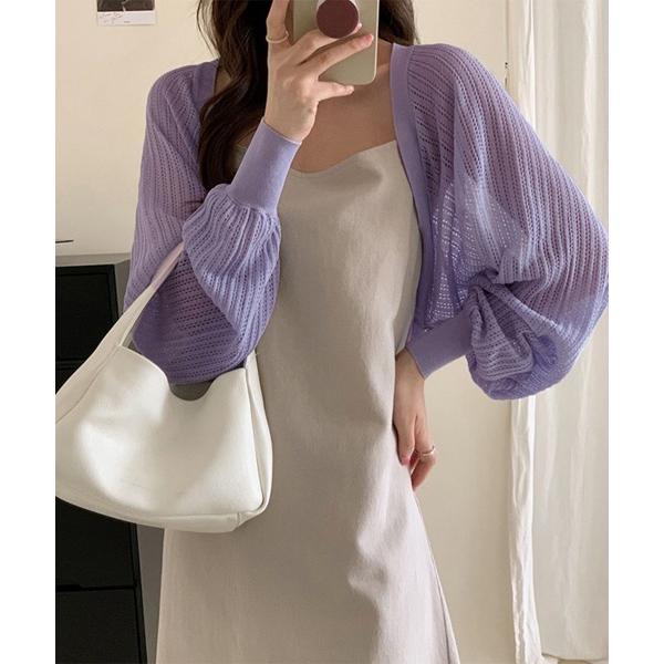 カーディガン サマーカーディガン ショートニットボレロ レディース の商品画像