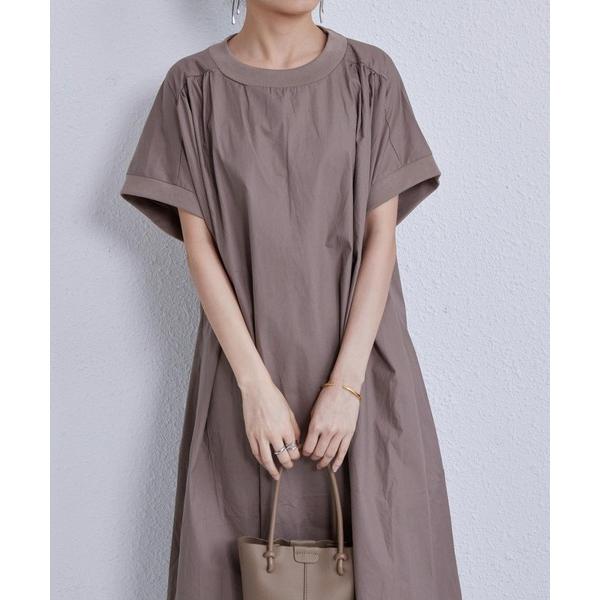 ワンピース フレンチ袖ビッグシルエットロングワンピース の商品画像