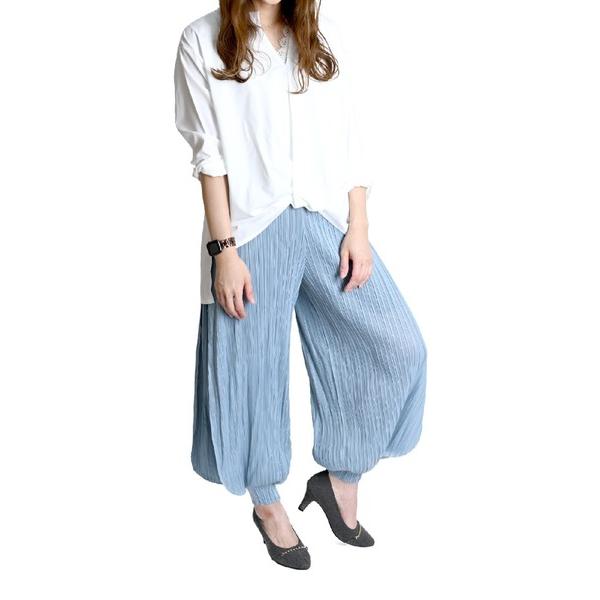 パンツ プリーツ サルエル ジョガーパンツ レディース