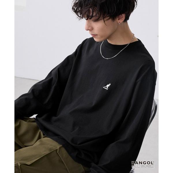 tシャツ KANGOL/カンゴール 別注 ロゴ ワンポイント刺繍 オーバーサイズ長袖Tシャツ メンズ レディース（Yahoo!・ZOZOTOWN Yahoo!店）