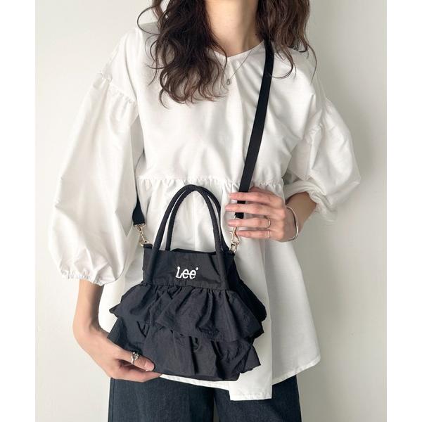 ショルダーバッグ バッグ Lee/リー フリル アクセント 2WAY ミニトート ショルダーバッグ/ハンドバッグ/バレエコア ティアード ロゴ刺繍 レ の商品画像