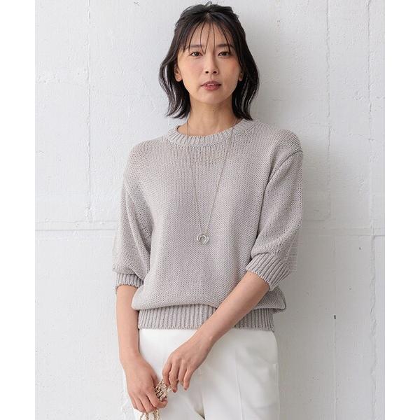 ニット セーター 「洗える」 ルレックスバルキー ラメニット レディース