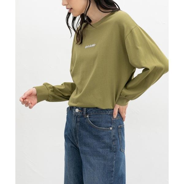 tシャツ ロゴプリントチュニックＴシャツ レディース