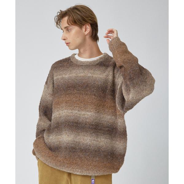セーター ニット 「AH ABAHOUSE」 ブークレーヤーン グラデーション ニット メンズ レディース